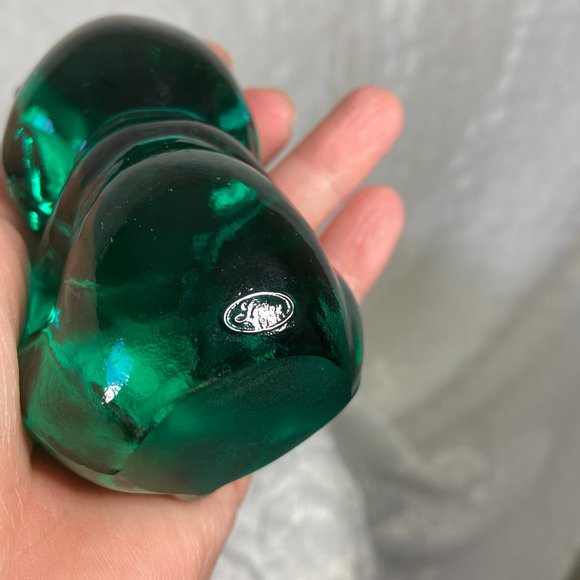 Vintage Fenton Art Glass Bear Figurine Emerald Jade Green Art Glass Fenton Bear - Picture 6 of 8